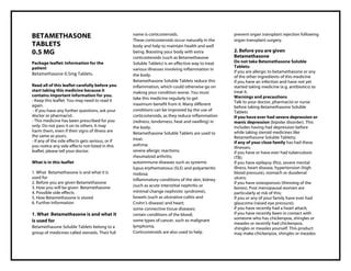 betso tablet uses|Betamethasone PATIENT INFORMATION LEAFLET .